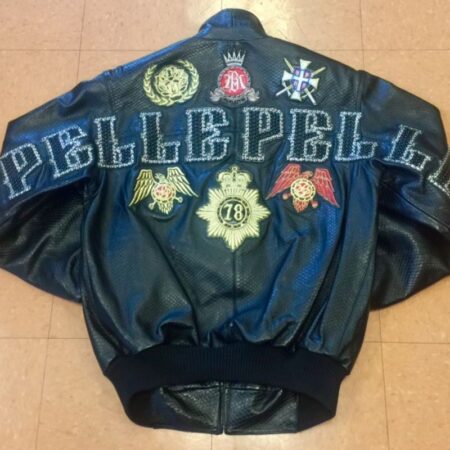 Pelle Pelle Black Cobra Plush Leather Jacket