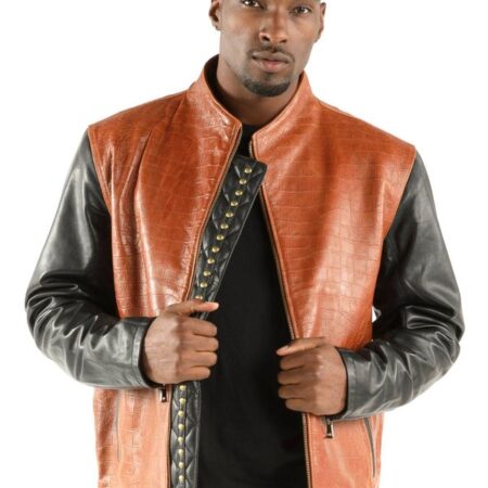 Pelle Pelle China Collar Biker Brown Jacket