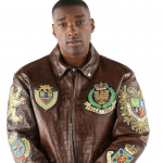 Pelle Pelle Coat of Arms Jacket Brown