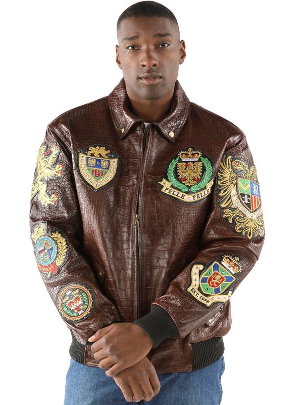 Pelle Pelle Coat of Arms Jacket Brown