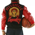 Pelle Pelle Kids Indian Legendary Red & Black Leather Jacket
