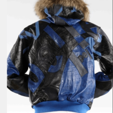 Pelle Pelle Mens Abstract Fur Hooded Jacket