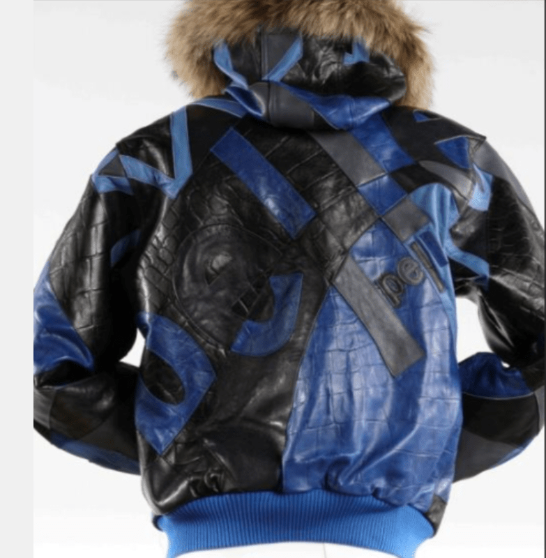 Pelle Pelle Mens Abstract Fur Hooded Jacket