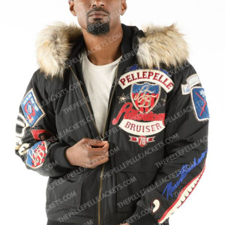 Pelle Pelle Mens American Bruiser & Bombshell Black Jacket