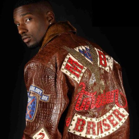 Pelle Pelle Mens American Bruiser Leather Jacket Brown