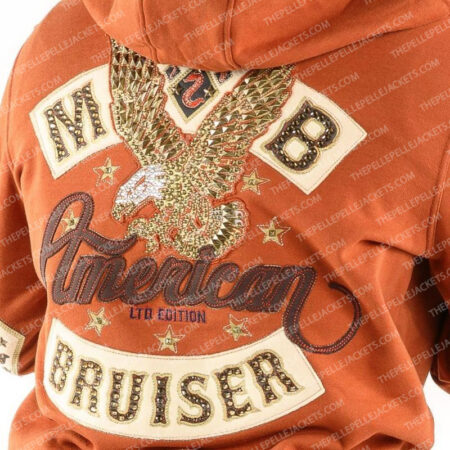 Pelle Pelle Mens American Bruiser Orange Hoodie