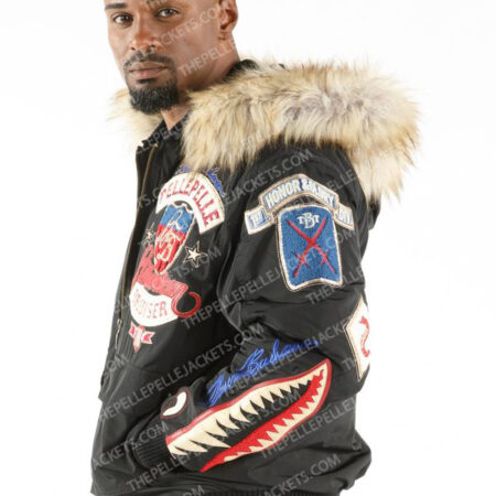 Pelle Pelle Mens Black American Bruiser & Bombshell Jacket