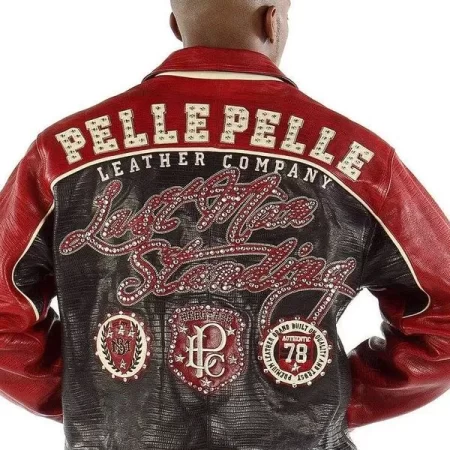 Pelle Pelle Mens Last Man Standing Red Leather Jacket