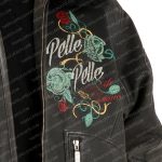 Pelle Pelle Mens Veni Vidi Vici Black Fur Hooded Leather Jacket