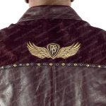 Pelle Pelle Mens Winged Deep Maroon Leather Jacket