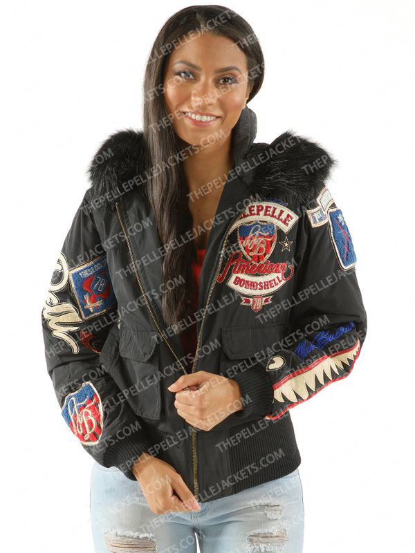 Pelle Pelle Womens American Bruiser Black Jacket