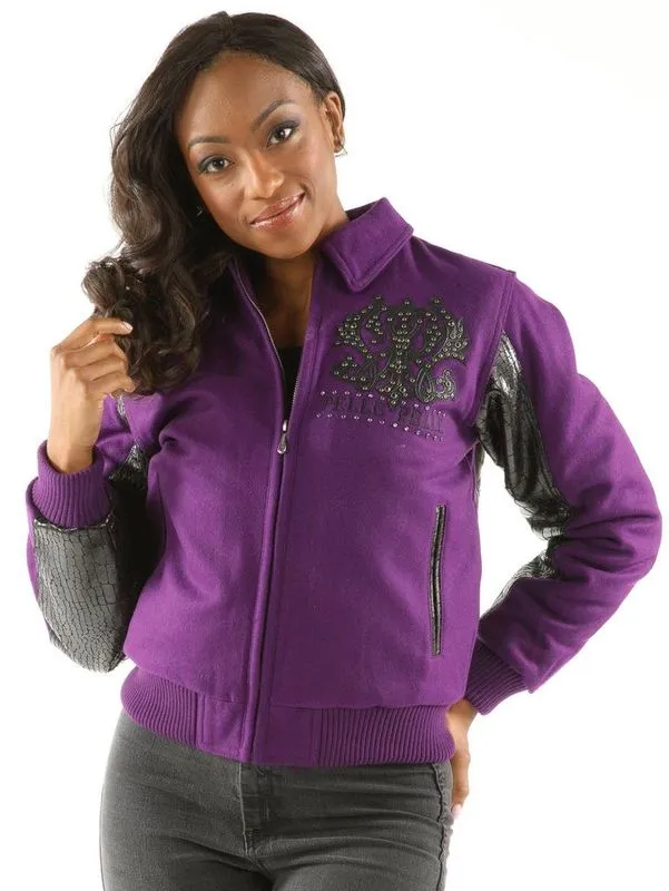 Pelle Pelle Womens Purple Bomber Jacket