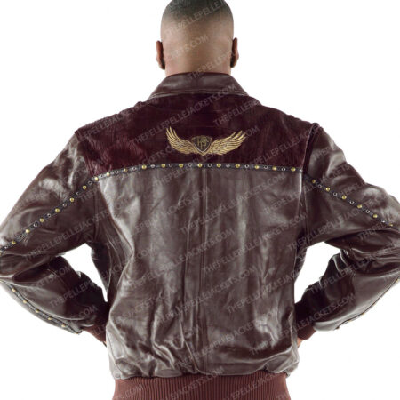 The Pelle P Leather Jacket in Deep Maroond