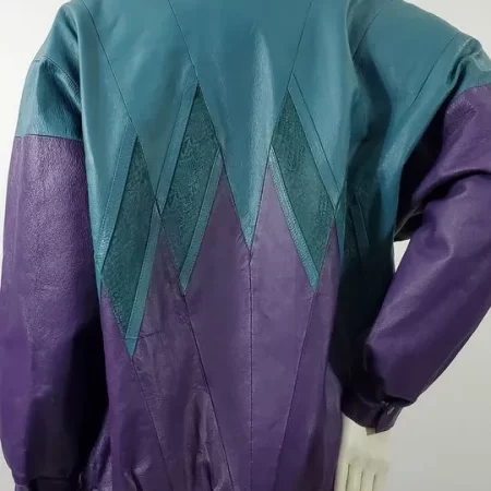 Vintage 1980s Pelle Pelle Leather Purple Jacket