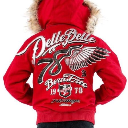 Pelle-Pelle-Kids-78-Born-Free-Red-Wool-Jacket