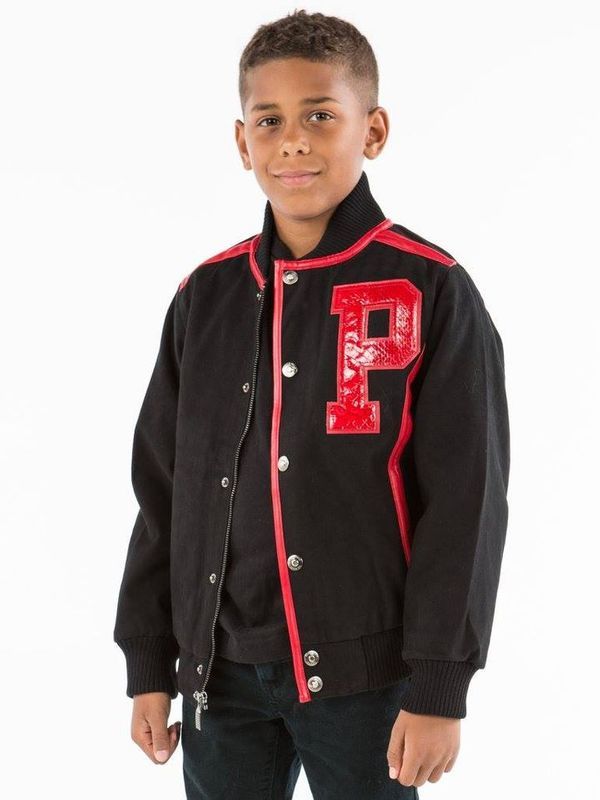 Pelle Pelle Kids Black & Red Detroit Jacket