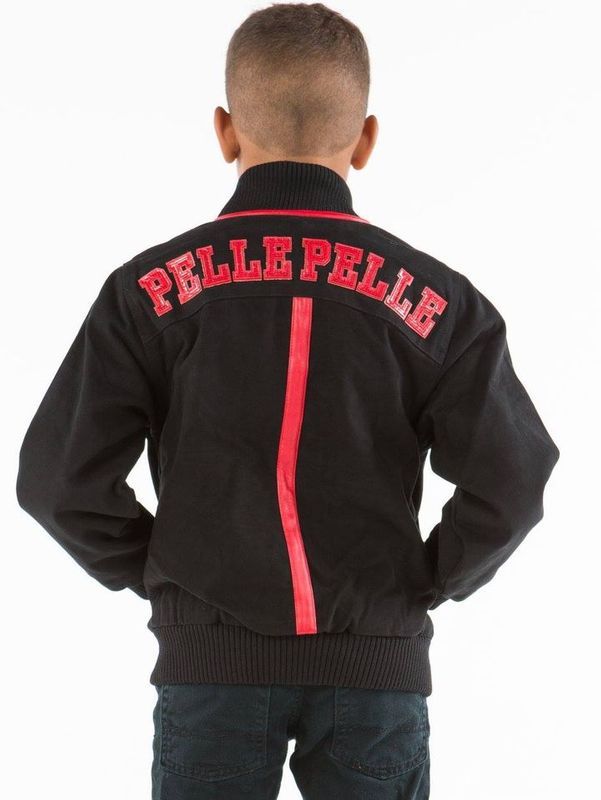Pelle Pelle Kids Black & Red Detroit Wool Jacket
