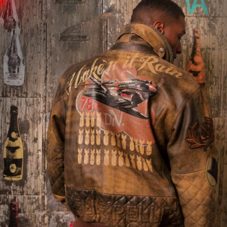 Pelle Pelle Make it Rain Brown Bomber Jacket