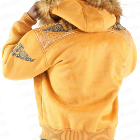 Pelle Pelle Mens Airborne Skin Fur Hooded Wool Jacket