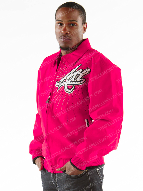 Pelle Pelle Mens Atlanta City Pink Tribute Jacket