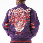 Pelle Pelle Mens Atlanta City Purple Tribute Jacket
