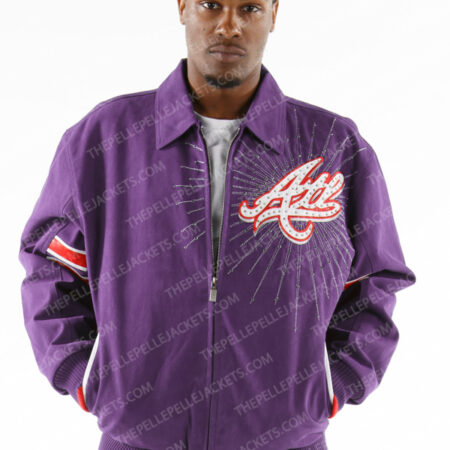 Pelle Pelle Mens Atlanta City Tribute Purple Jacket