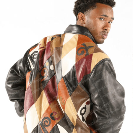 Pelle Pelle Mens Brown Diamonds Jacket
