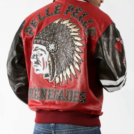 Pelle Pelle Mens Chief Keef Red Leather Jacket - Pelle Pelle Jackets