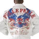Pelle Pelle Mens Forever Fearless Never Say Die White Leather Jacket