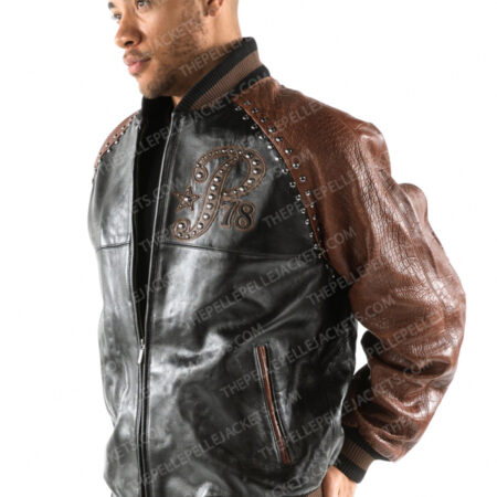 Pelle Pelle Mens Premium Co. 78 Black & Brown Leather Jacket