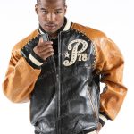 Pelle Pelle Mens Premium Leather Co. 78 Black & Mustard Jacket