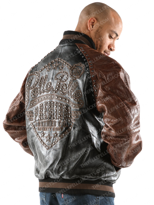 Pelle Pelle Mens Premium Leather Co. 78 Black & Brown Jacket