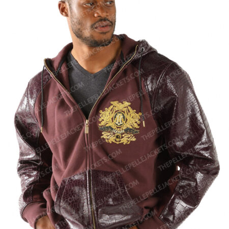 Pelle Pelle Mens Prestige Hooded Brown Jacket