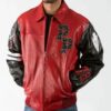 Pelle Pelle Mens Red Chief Keef Leather Jacket
