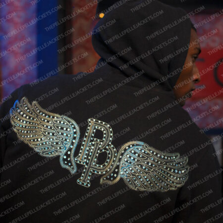 Pelle Pelle Mens The Winged Black Hoodie