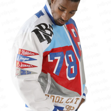 Pelle Pelle Mens White Slam Dunk Jacket