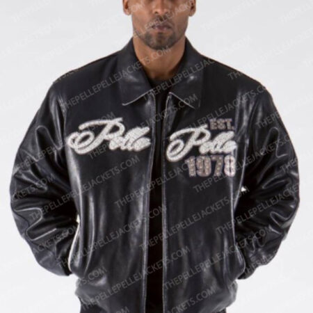 Pelle Pelle Mens World Tour Black Plush Jacket