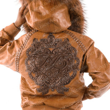 Pelle Pelle Womens Ornate Heart in Honey Cayman Jacket