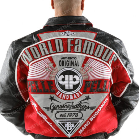 Pelle Pelle World Famous Black and Red Leather Jacket