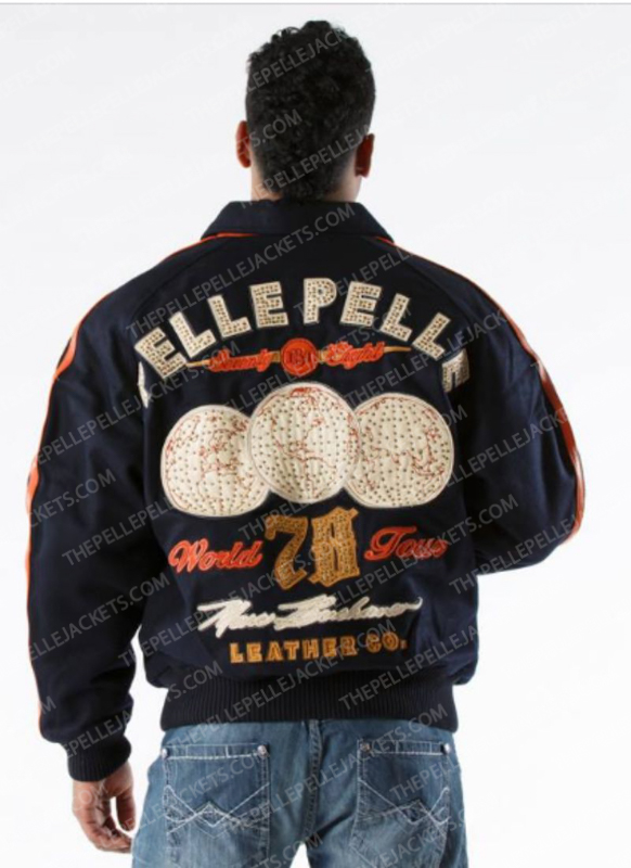 Pelle Pelle World Tour 78 Black Wool Jacket