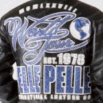 Pelle Pelle World Tour Black Mens Plush Metallic Jacket