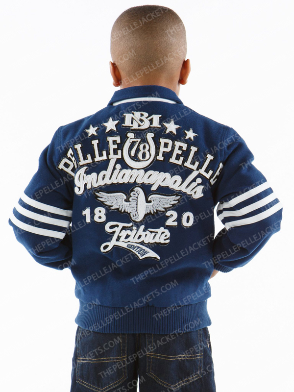 Pelle Pelle Kids Indianapolis City Tribute Blue Wool Jacket