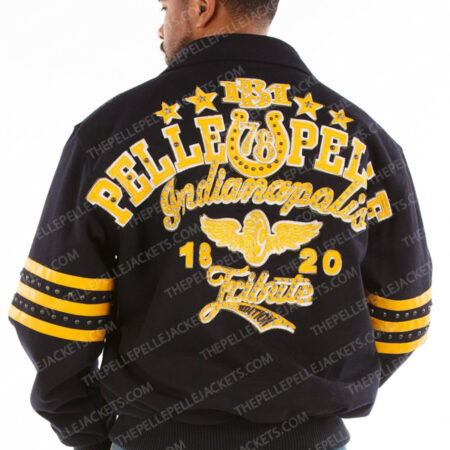 Pelle Pelle Mens Indianapolis City Tribute Black Jacket
