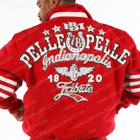 Pelle Pelle Mens Indianapolis City Tribute Red Wool Jacket