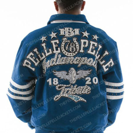 Pelle Pelle Mens Indianapolis City Tribute Teal Wool Jacket