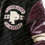 Pelle Pelle Mens Panther Black and Plum Wool Jacket