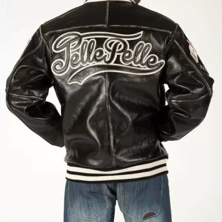 Pelle Pelle Black Bomber Marc Buchanan 1978 Leather Jacket