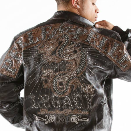 Pelle Pelle Limited Edition Dragon Legacy Dark Brown Leather Jacket