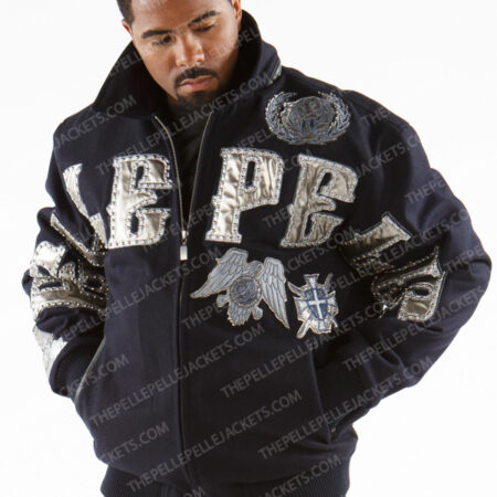 Pelle Pelle Mens Black Real 78 Wool Coat