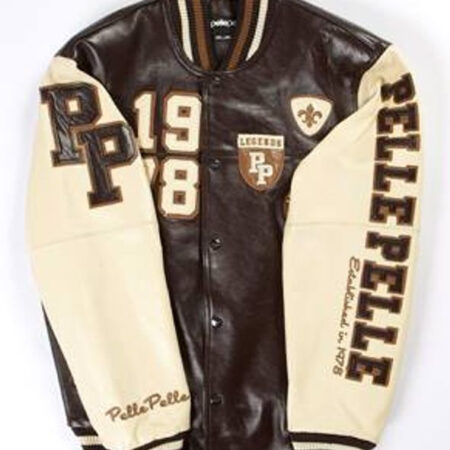 Pelle Pelle Mens Brown Bomber Leather Jacket